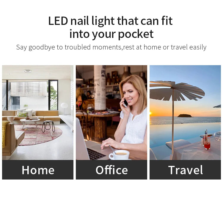 6W Mini Nail Lamp UV LED Gel Polish Cured Pink White Nail Dryer Machine Portable USB Cable Home Nails Dry Tool for Gel Varnish