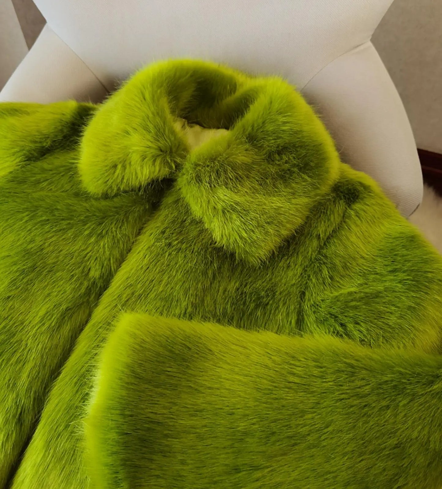 Feeling Grinchy Soft Faux Fur Coat