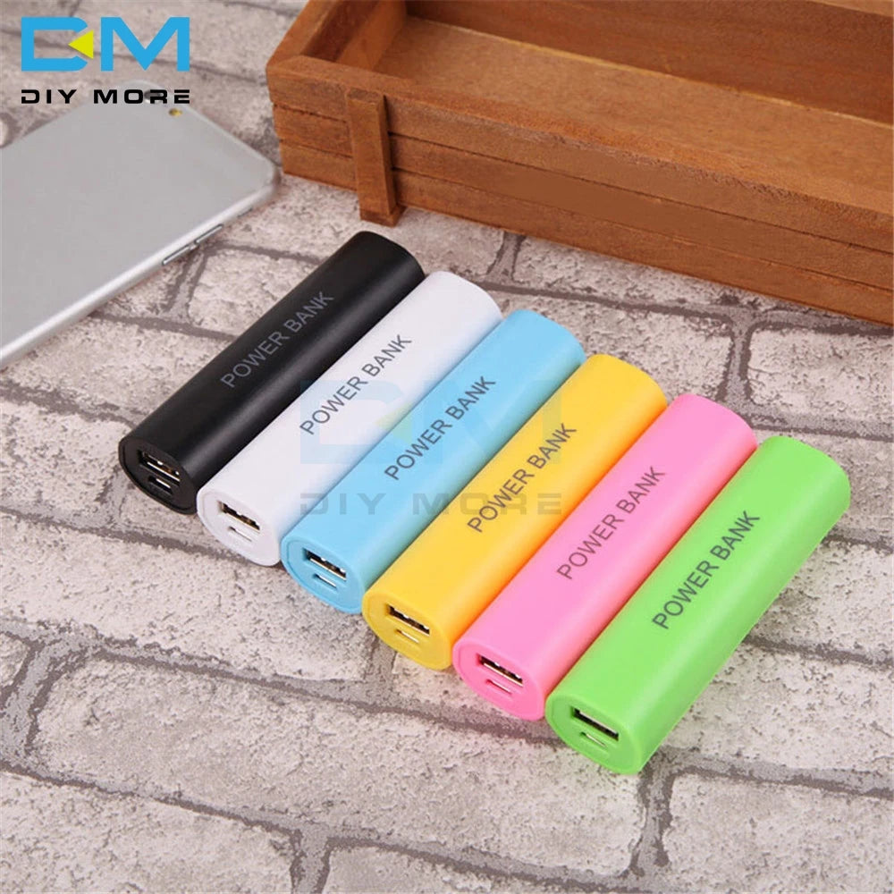 USB Mobile Power Bank Battery Charger Case DIY Box for cell phone for 18650 batteries Candy Color DC 5V