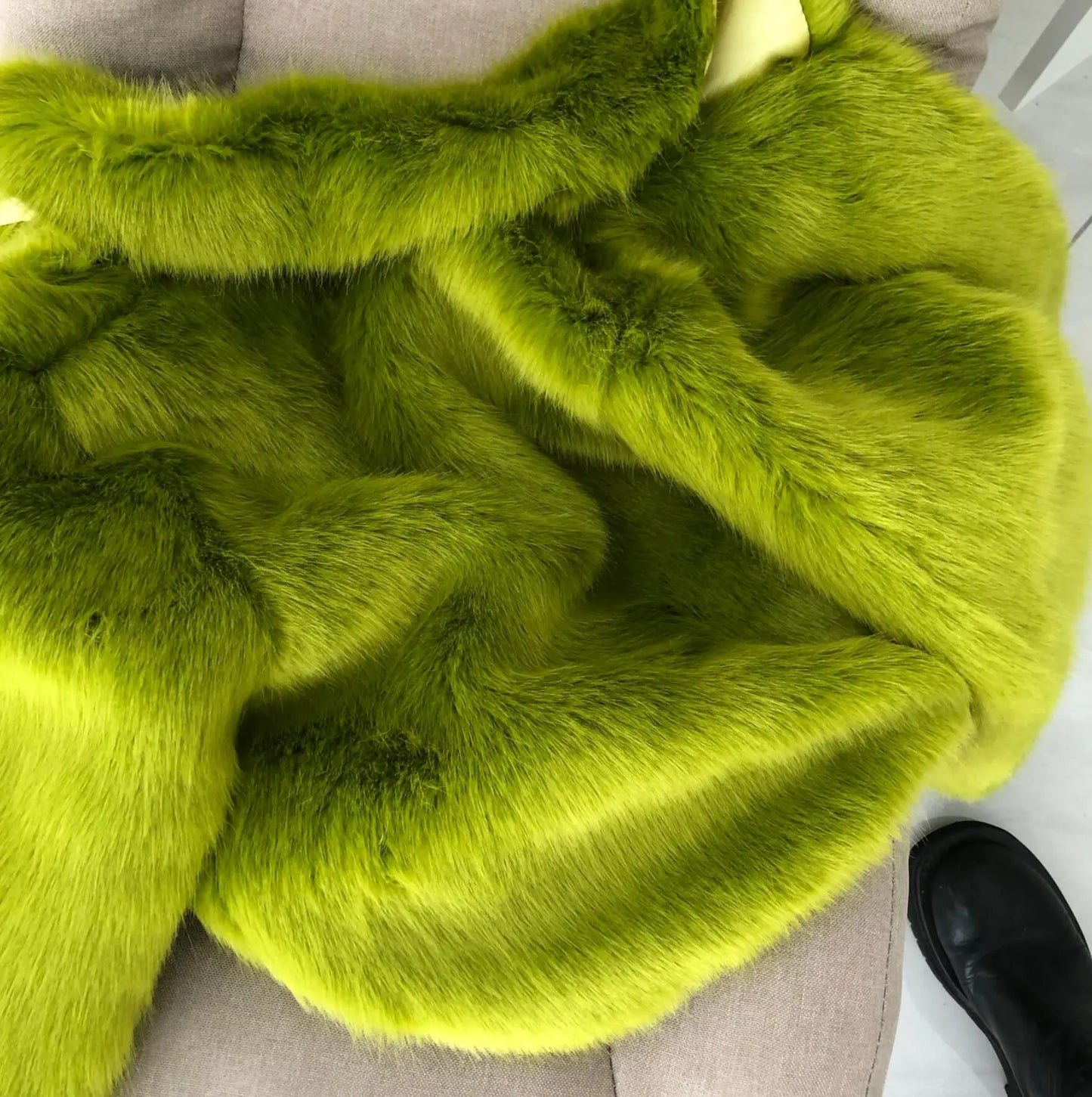 Feeling Grinchy Soft Faux Fur Coat