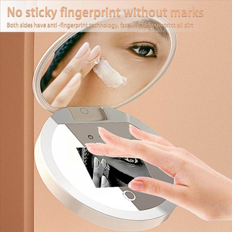 Smart UV Sunscreen Test Camera Makeup Mirror with LED Portable Rechargeable Mirror Beauty Sunscreen Detection Makeup