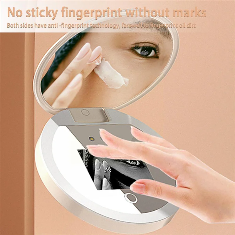 Smart UV Sunscreen Test Camera Makeup Mirror with LED Portable Rechargeable Mirror Beauty Sunscreen Detection Makeup