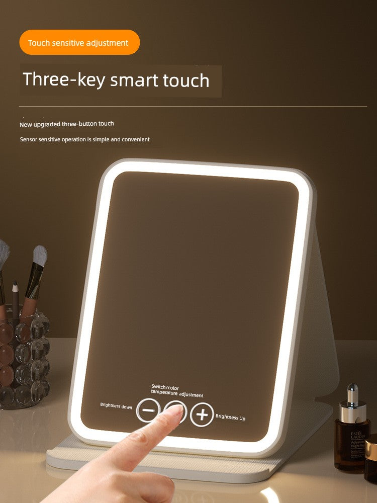 LED Standing Student Household Smart Makeup Mirror with Light