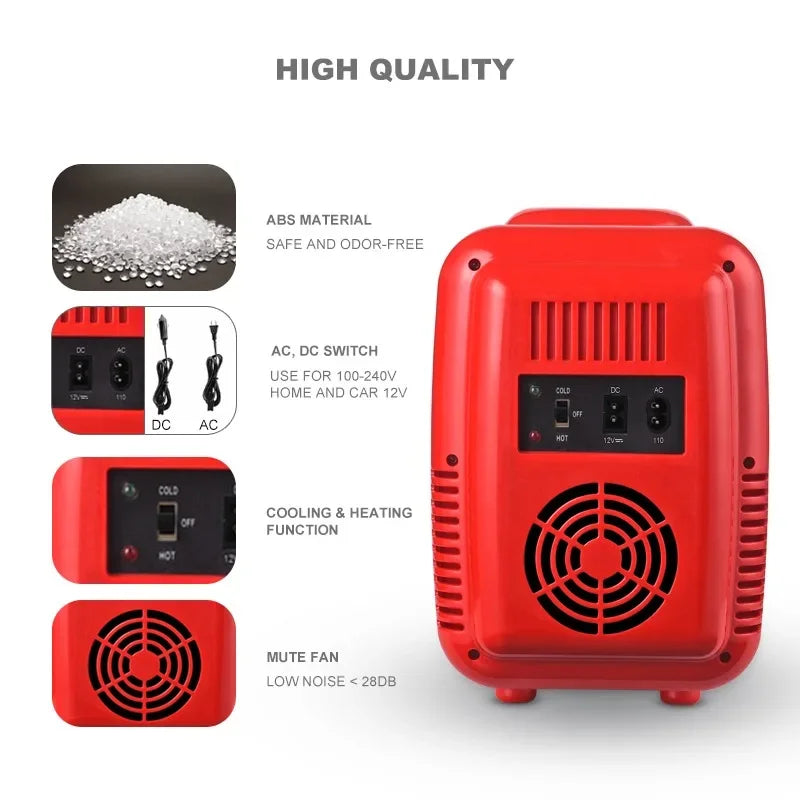 pink cute 4L small fridge cans cosmetics mini refrigerator 12v 100v 240v car and home use