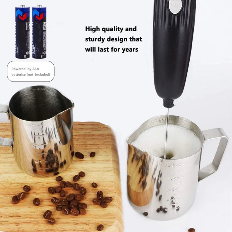 Milk Frother Handheld Electric Whisk Foamer Maker For Coffee Latte Hot Chocolate Cappuccino Egg Mixer Blender Stand