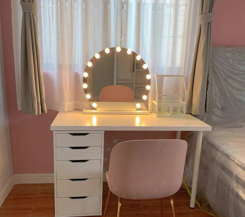 Vanity Mirror with Lights, 20" LED Hollywood Lighted Makeup Mirror with 12 Light Bulbs, Smart Touch and 3 Color Modes For Her