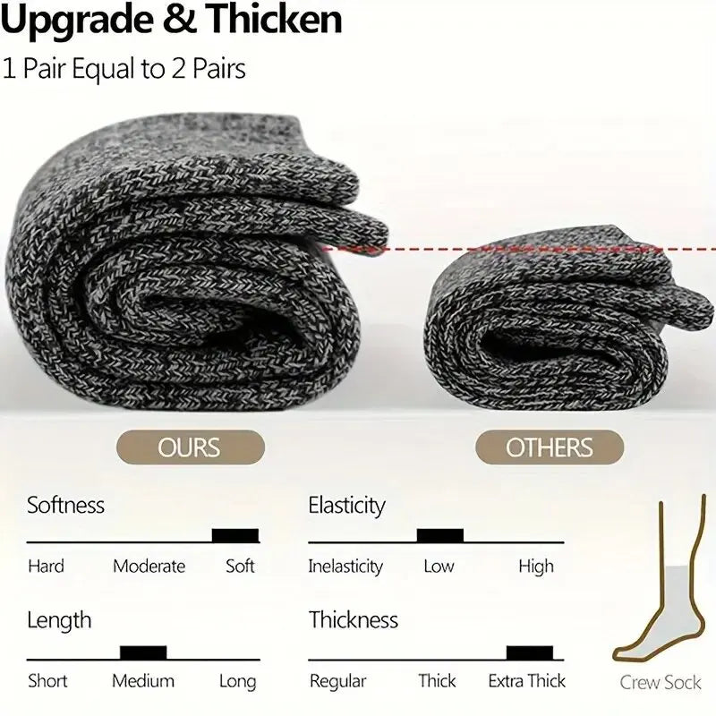 3 Pairs Wool Socks 39-44