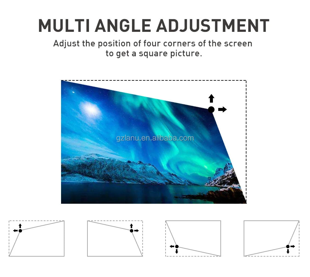 P09II 1+8G 4K Projector Mini Wifi Android 2.4G/5G Full HD 1080P LED Video Cinema Home beamer P09 II DLP Mini projector