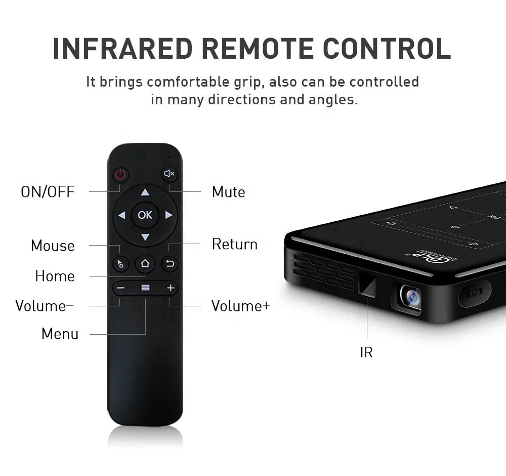 P09II 1+8G 4K Projector Mini Wifi Android 2.4G/5G Full HD 1080P LED Video Cinema Home beamer P09 II DLP Mini projector