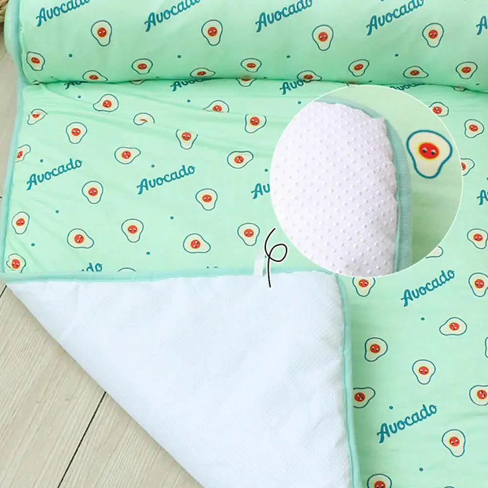 Summer Pet Cooling Mat Ice Silk Mat With Pillow Cushion Cat Dog Breathable Pad Sofa For Small Medium Dogs Cool Sleep Mats