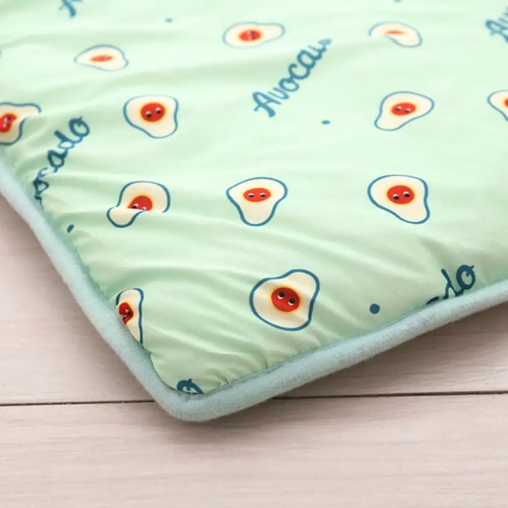 Summer Pet Cooling Mat Ice Silk Mat With Pillow Cushion Cat Dog Breathable Pad Sofa For Small Medium Dogs Cool Sleep Mats