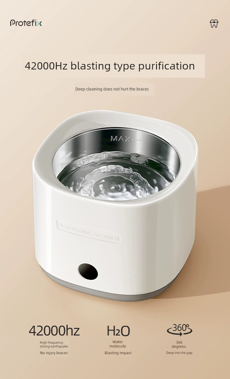 Ultrasonic Tooth Socket Cleaning Device Portable Orthodontic Retainer Dentures Glasses Invisible Tooth Socket Washing Machine Automatic Home Use