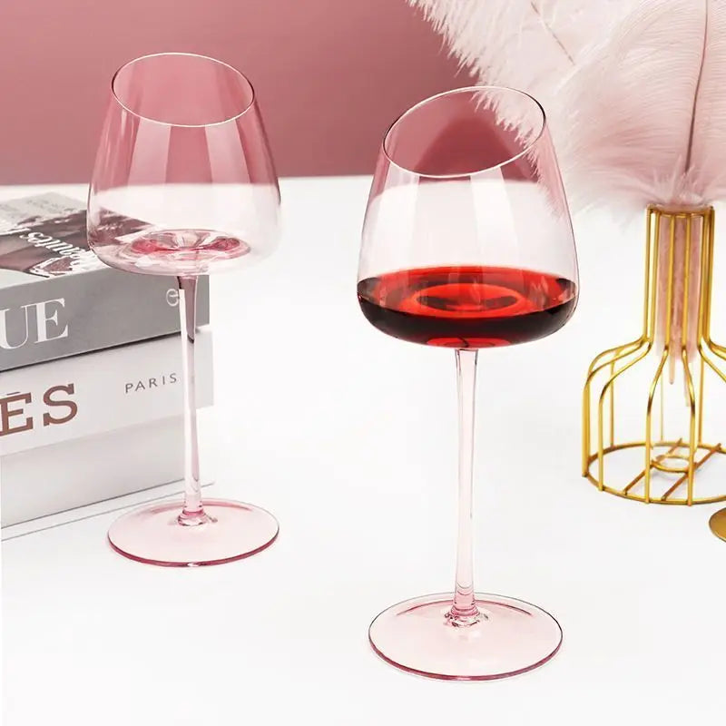 Pink Flamingo Lead-free Crystal Red Wine Glass Cup Goblet Pink Burgundy Glass Cup High-value Household Champagne Glass Cup