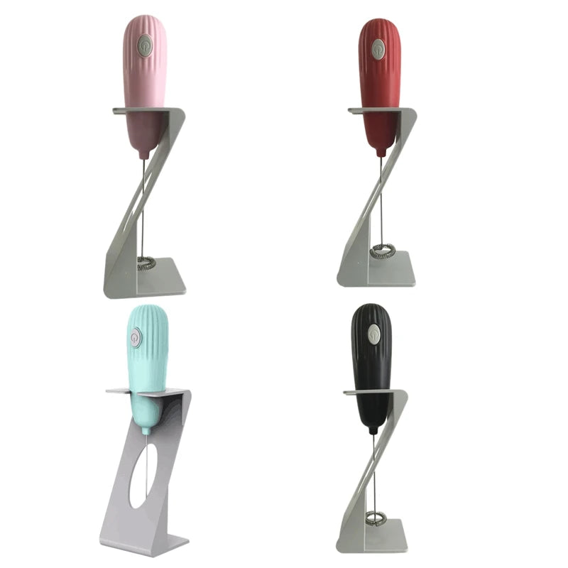 Milk Frother Handheld Electric Whisk Foamer Maker For Coffee Latte Hot Chocolate Cappuccino Egg Mixer Blender Stand