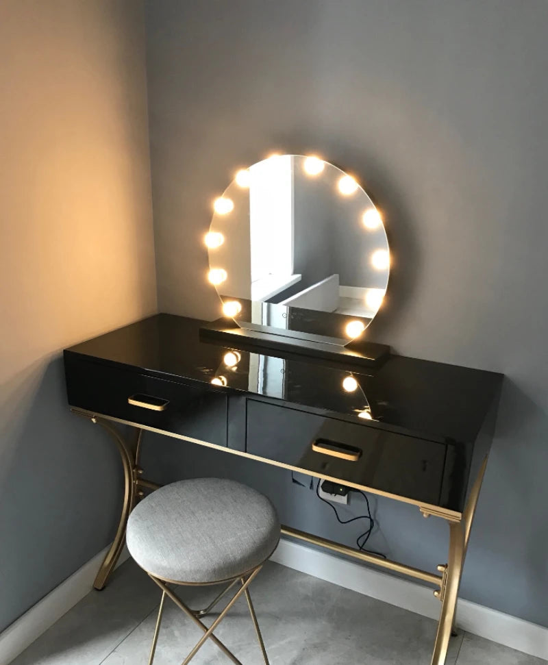 Vanity Mirror with Lights, 20" LED Hollywood Lighted Makeup Mirror with 12 Light Bulbs, Smart Touch and 3 Color Modes For Her