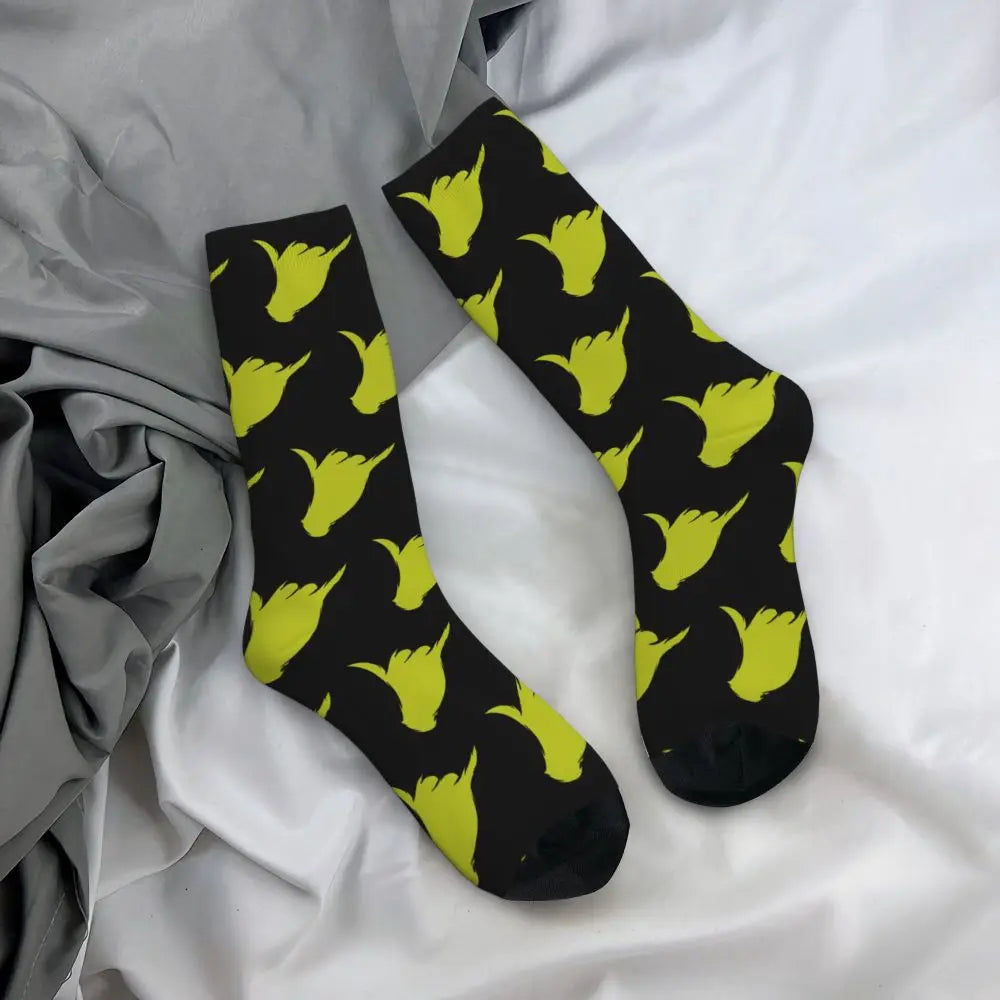 Novelty Christmas-S-Green-S-Grinching Socks Men's Women's Fashion Socks Spring Summer Autumn Winter Middle Tube Socks Gift