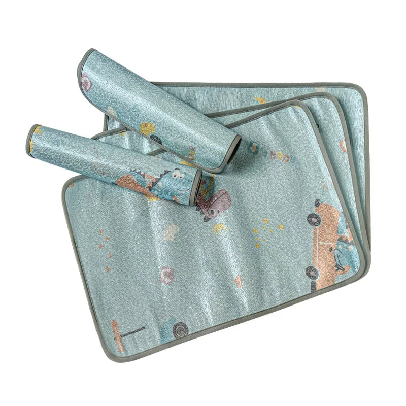 Pet Cooling Summer Mat Dog Breathable Bite Resistant Blanket Cat Ice Silk Fabric Cool Sleeping Mat Sofa Dog Car Mat Dog Bed