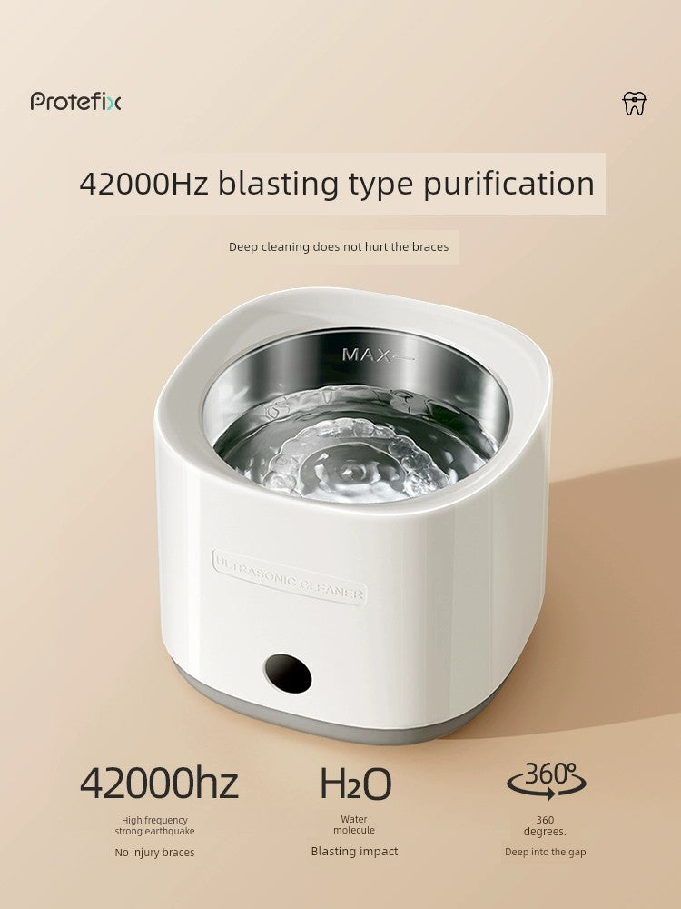Ultrasonic Tooth Socket Cleaning Device Portable Orthodontic Retainer Dentures Glasses Invisible Tooth Socket Washing Machine Automatic Home Use