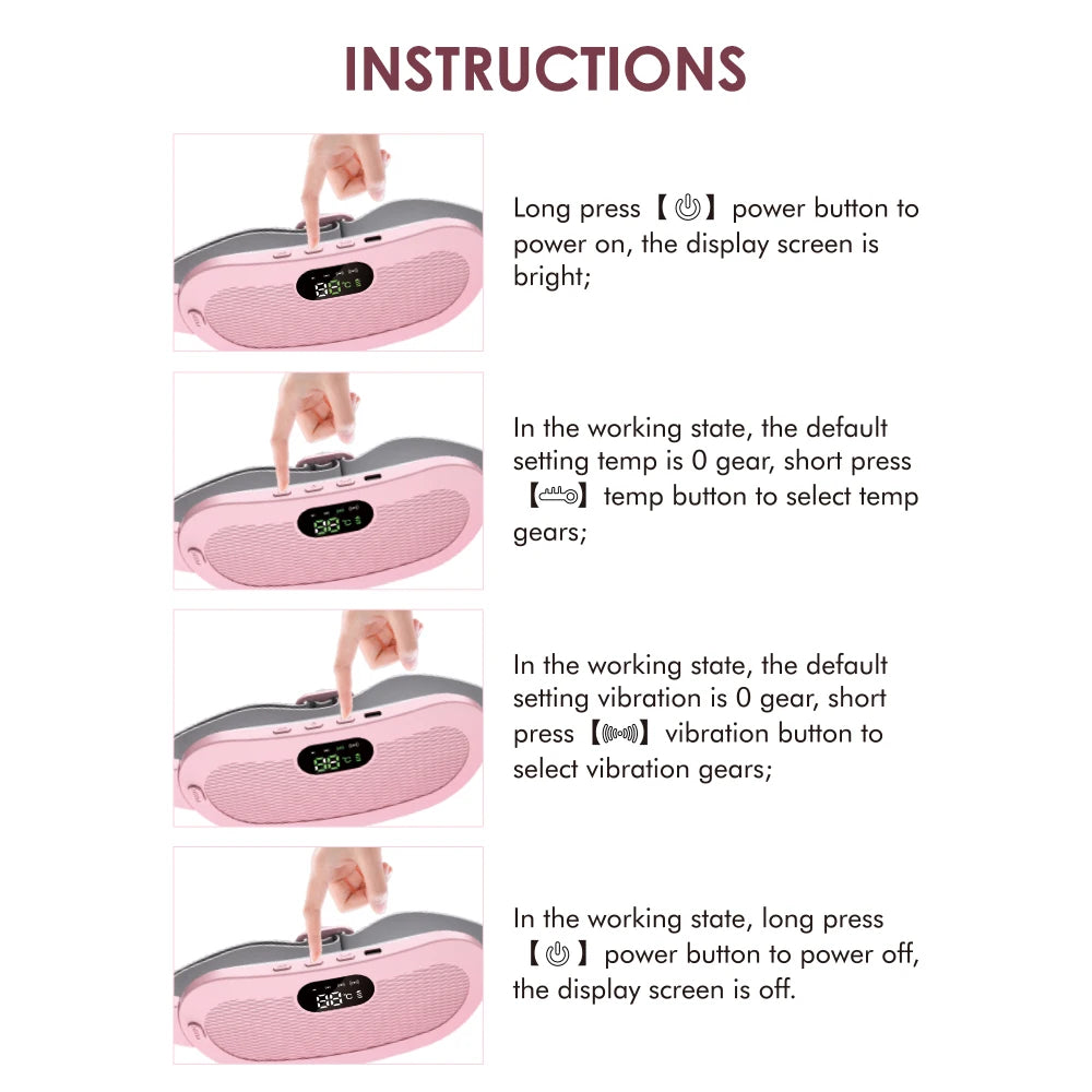 Electric Heating Pad Women Vibrator Period Pain Relief Device Menstrual Cramp Massager Blood Circulation Abdominal Belt Warmer