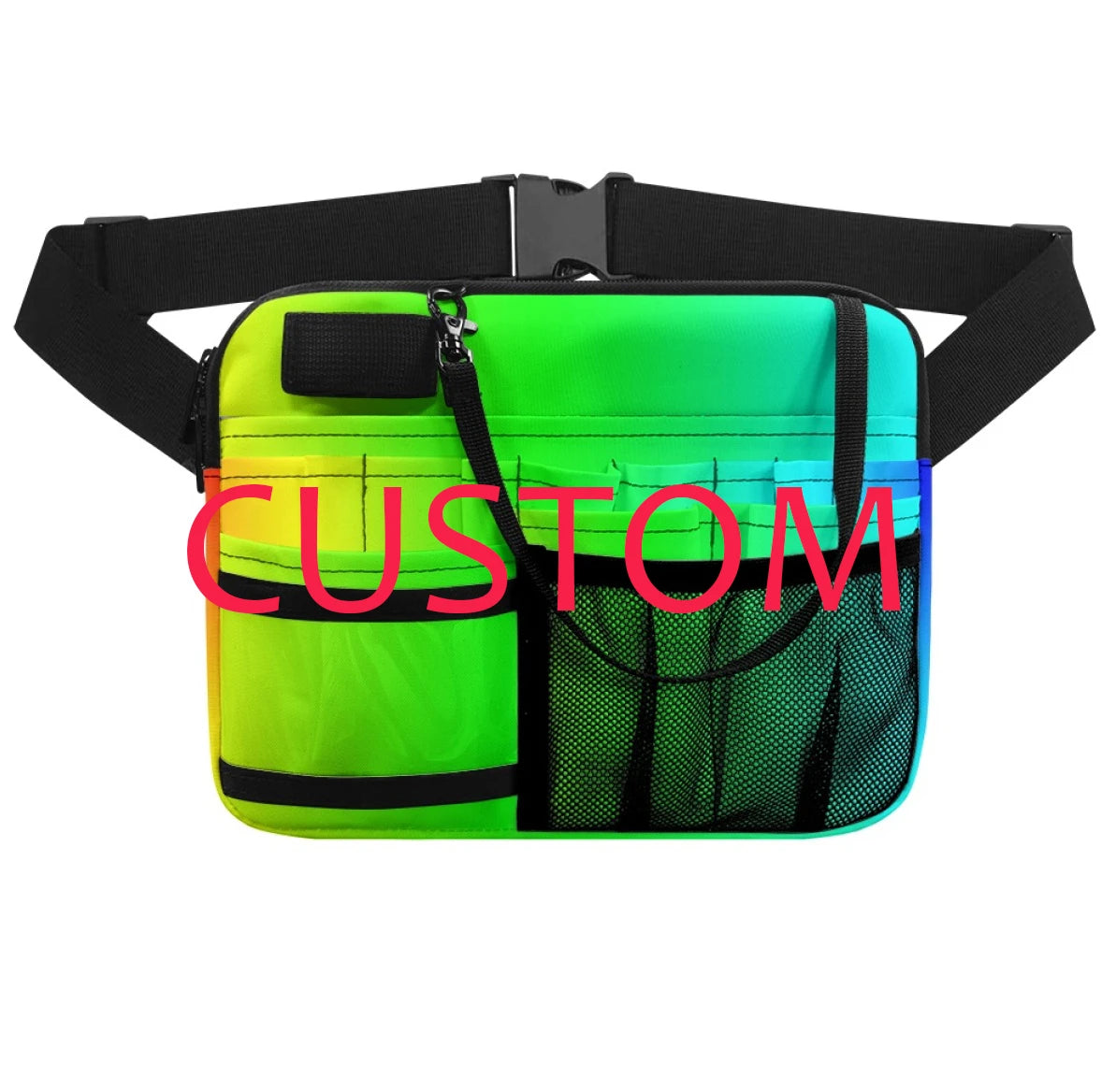 Adjustable Shoulder Pink Fanny Pack Cartoon Medical Tool Pattern Waist Bags Organizer Zipper Belt Storage riñoneras Para Hombre