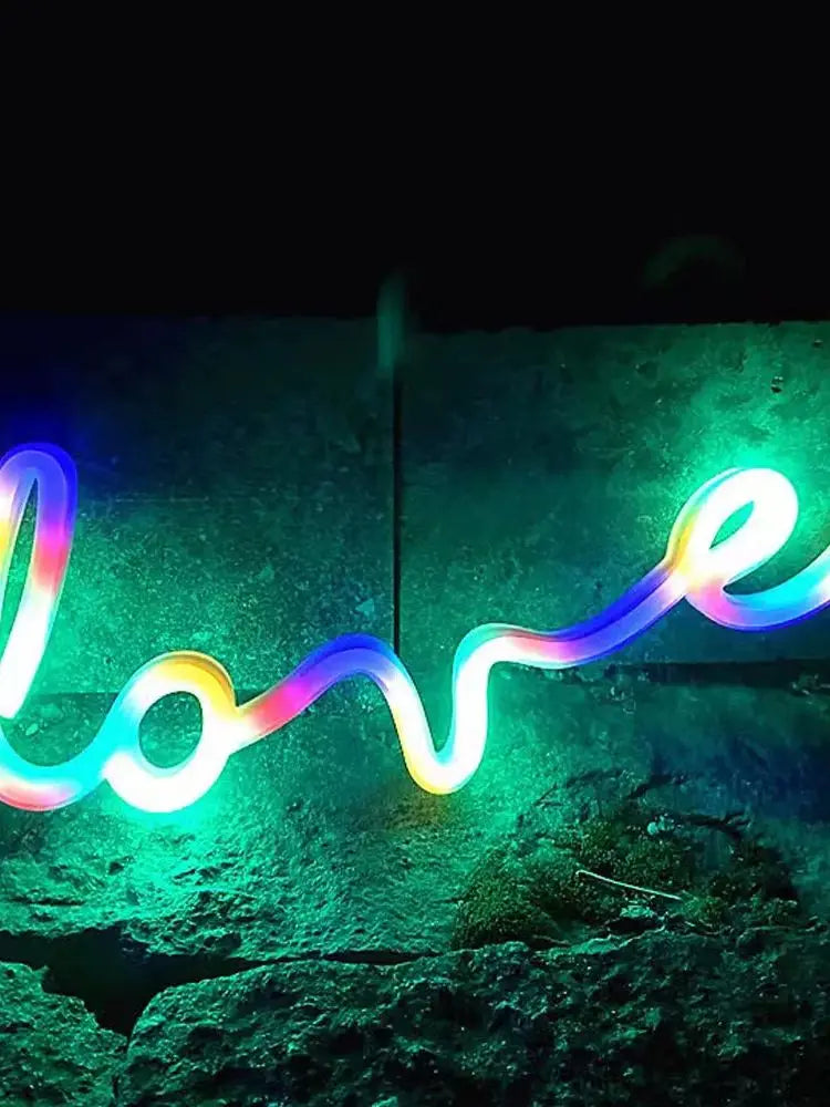 led neon letter light LOVE modeling night light USB festive atmosphere decoration birthday party proposal scene layout