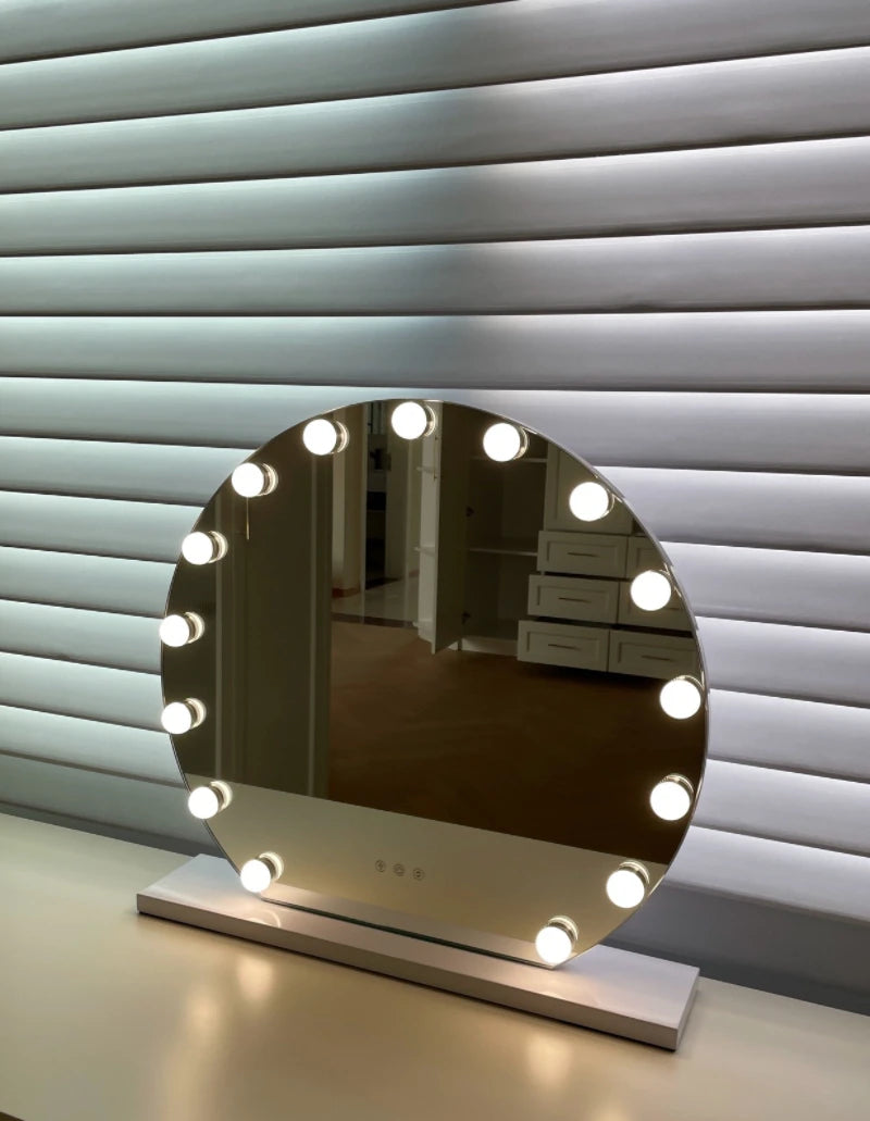 Vanity Mirror with Lights, 20" LED Hollywood Lighted Makeup Mirror with 12 Light Bulbs, Smart Touch and 3 Color Modes For Her