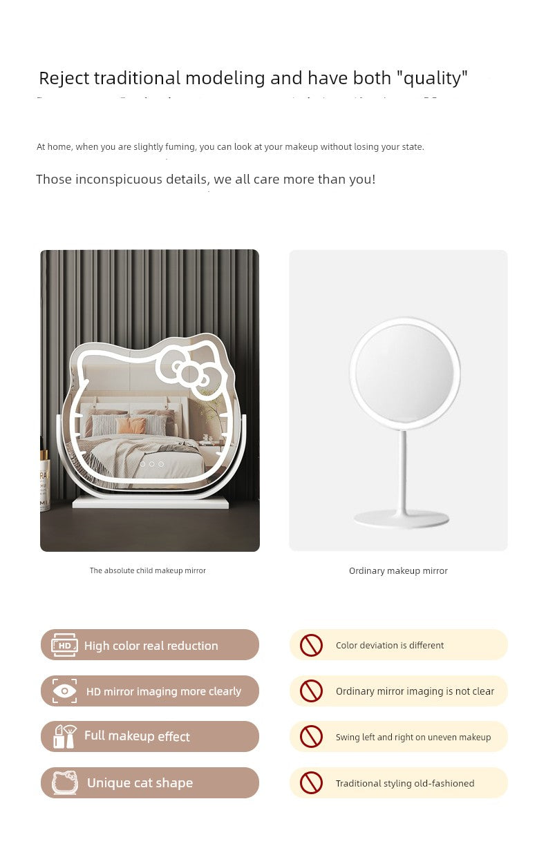 Hello Kitty Smart Rechargeable Bedroom Mirror
