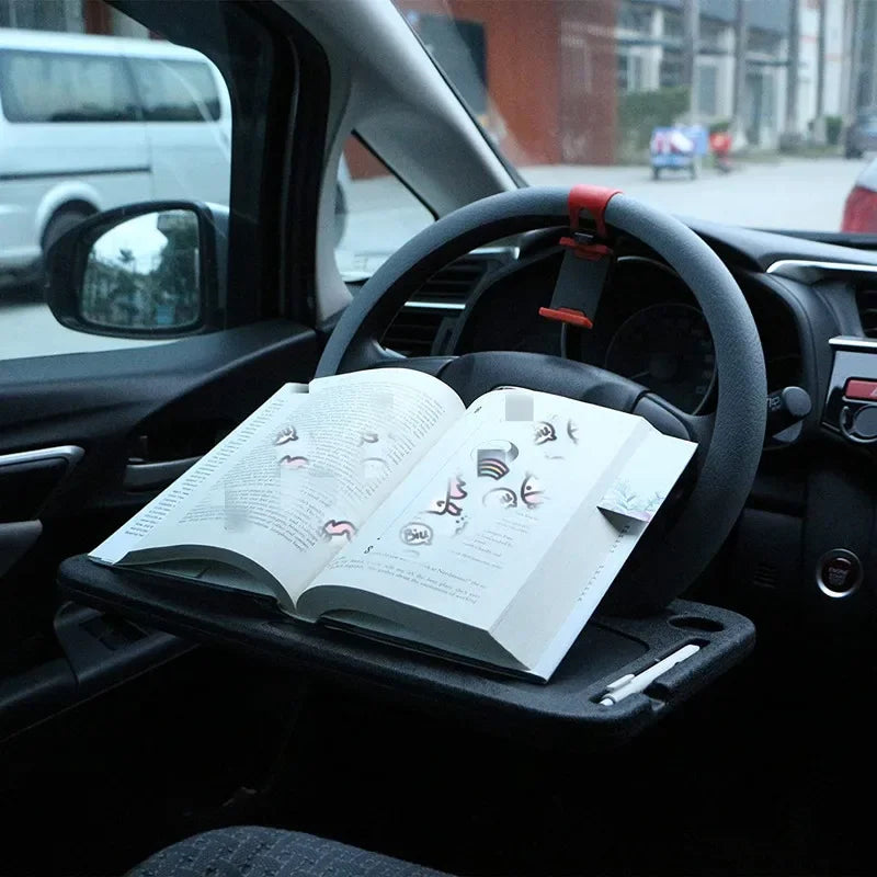 Car Desk Mount Stand Eat Work Car Steering Wheel Dining Table BracketDrink Food Coffee PortableTray Board