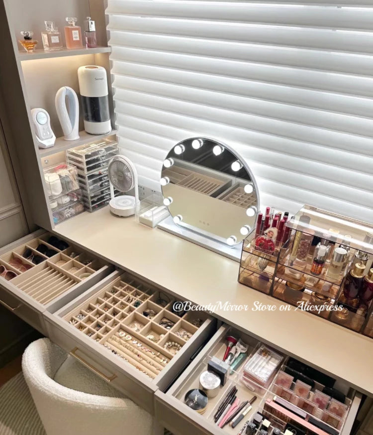 Vanity Mirror with Lights, 20" LED Hollywood Lighted Makeup Mirror with 12 Light Bulbs, Smart Touch and 3 Color Modes For Her