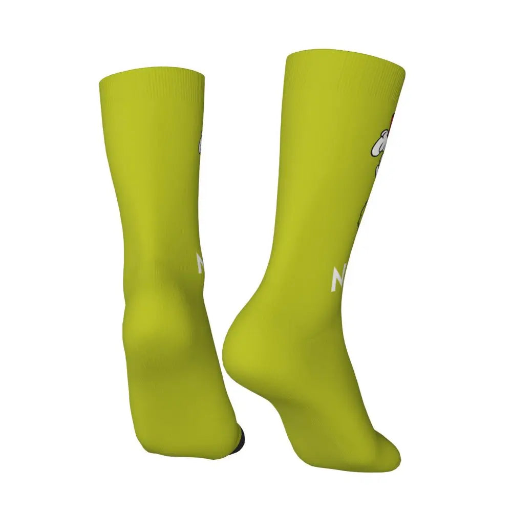Novelty Christmas-S-Green-S-Grinching Socks Men's Women's Fashion Socks Spring Summer Autumn Winter Middle Tube Socks Gift