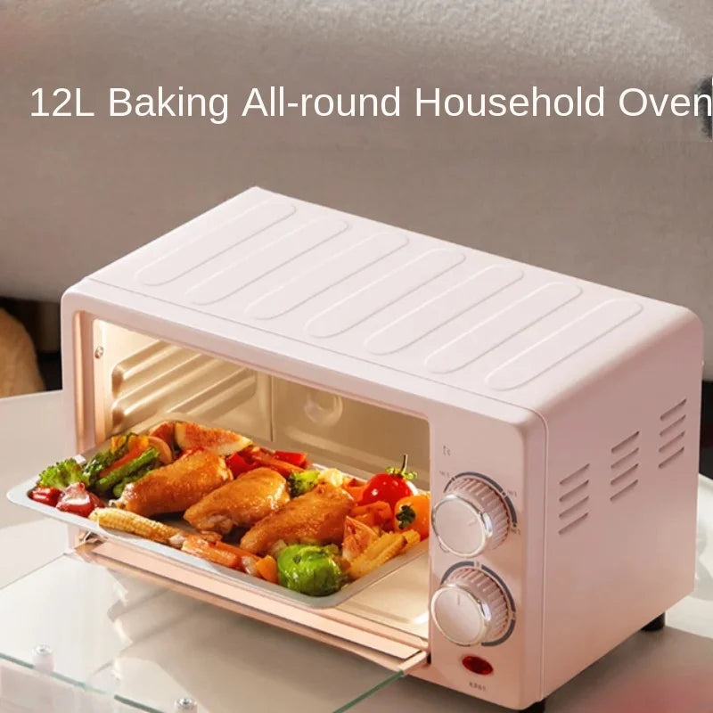 Mini Electric Oven (12L), Compact Baking Oven for Home Use, SpaceSaving Toaster, Quick Heat Oven, Countertop Baking Appliance,