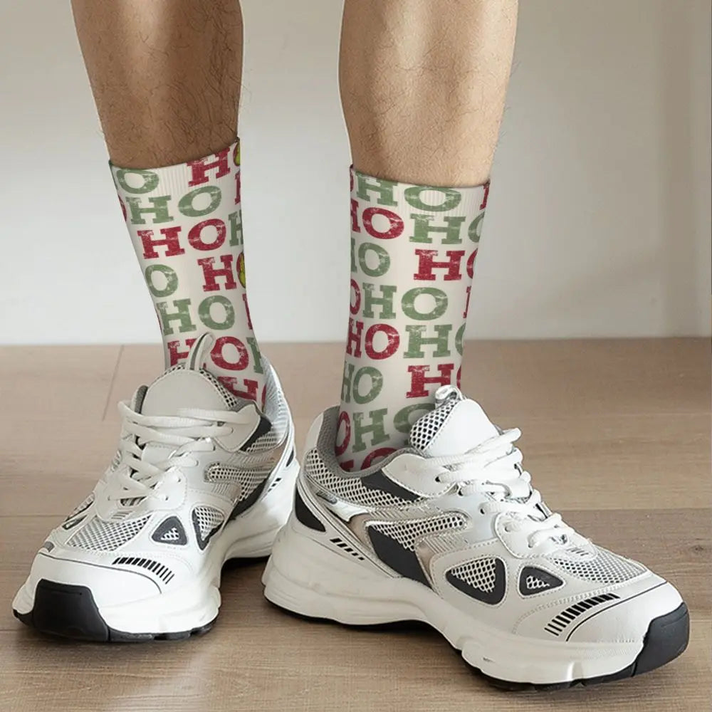 Novelty Christmas-S-Green-S-Grinching Socks Men's Women's Fashion Socks Spring Summer Autumn Winter Middle Tube Socks Gift
