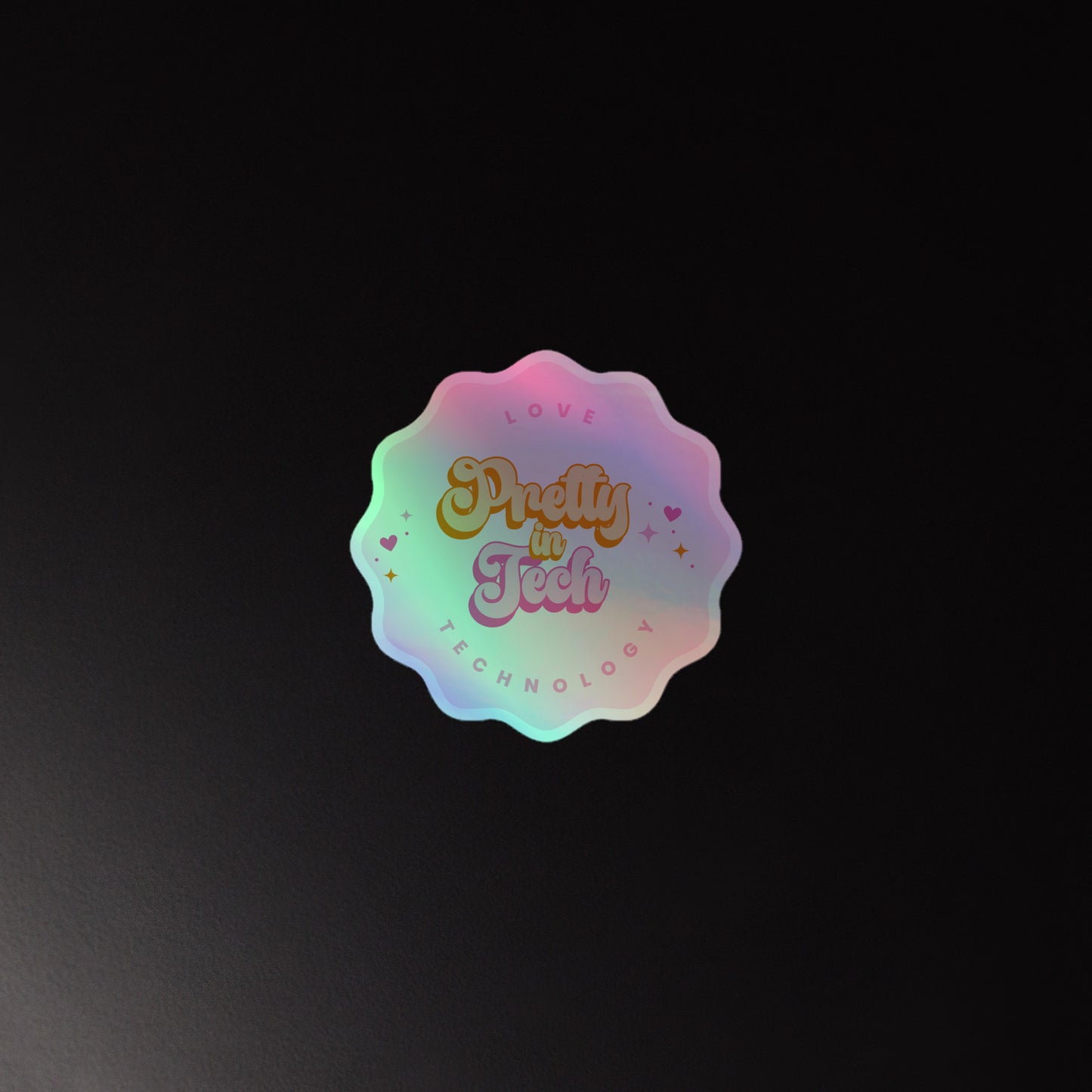 Pretty in the Tech Bubble Holographic stickers