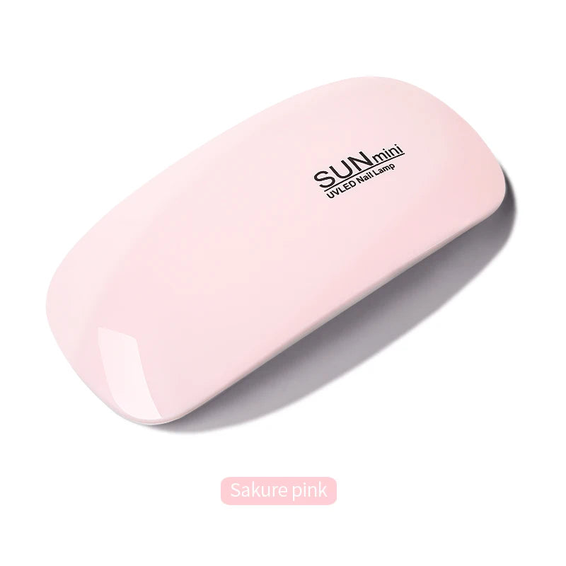 6W Mini Nail Lamp UV LED Gel Polish Cured Pink White Nail Dryer Machine Portable USB Cable Home Nails Dry Tool for Gel Varnish