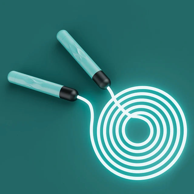 Fitness Adjustable Night Glowing LED Jump Rope - Portable Training Sports Equipment