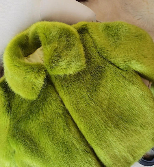 Feeling Grinchy Soft Faux Fur Coat