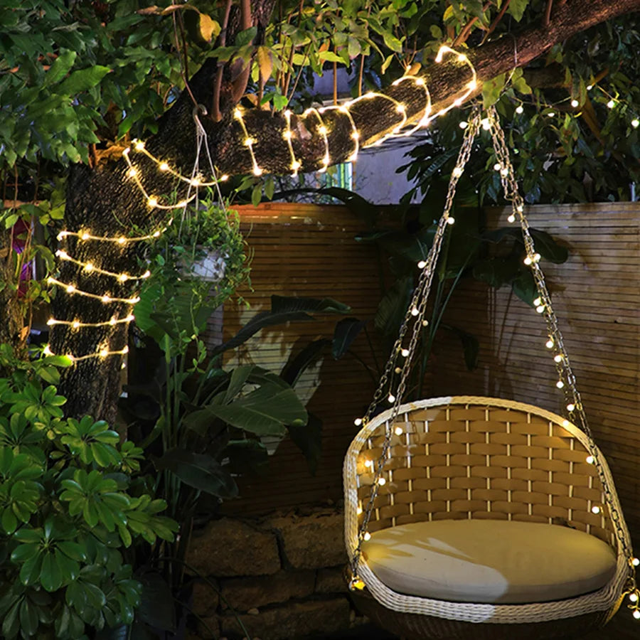 Outdoor Led Festoon Fairy Tube Rope String Lights Street Garland For Garden Yard New Year 2023 Christmas Decoration 5m 10m 15m