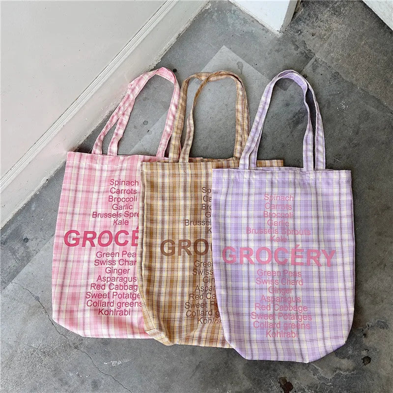 Rose Pink Women Canvas Shoulder Bag Eco Reusable Ladies Daily Shopping Bags Thin Cloth Female Girls Summer Beach Tote Handbags