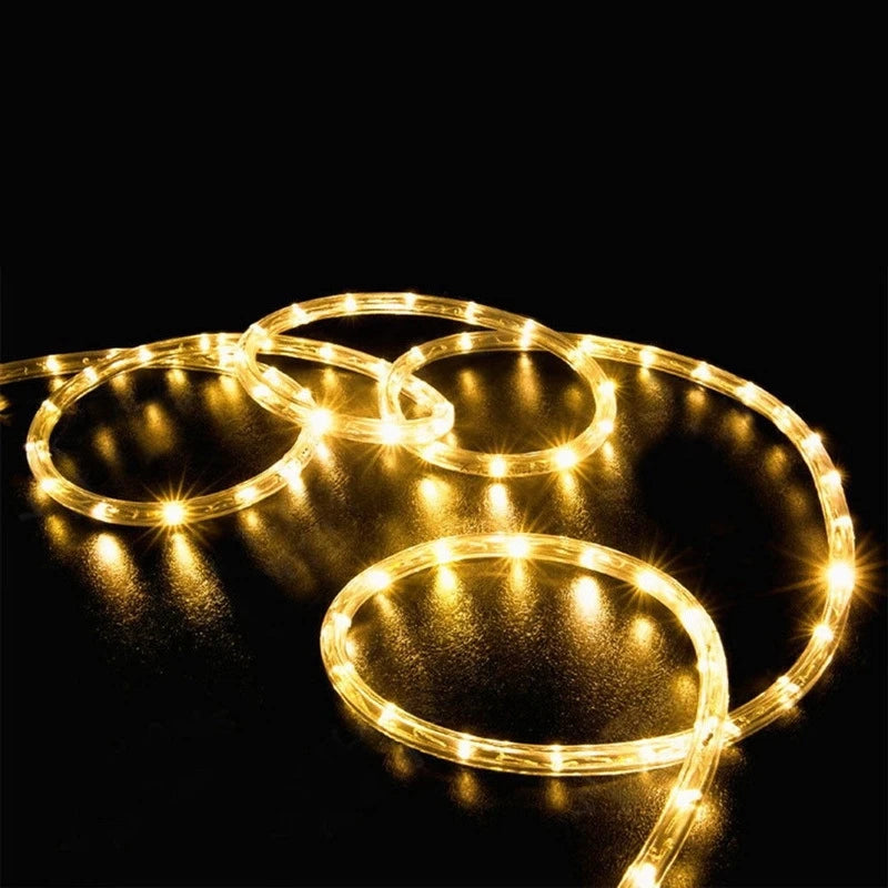 Outdoor Led Festoon Fairy Tube Rope String Lights Street Garland For Garden Yard New Year 2023 Christmas Decoration 5m 10m 15m