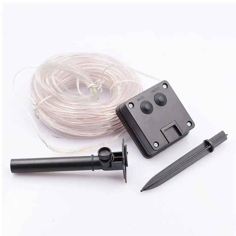Led Solar Holiday Waterproof Decoration Rope String Light 10/12/22M 8 Modes
