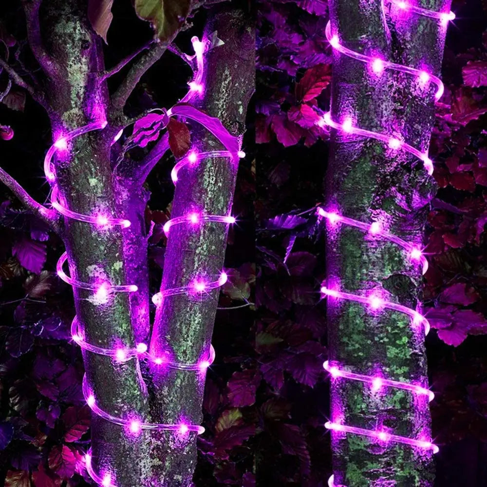 Led Solar Holiday Waterproof Decoration Rope String Light 10/12/22M 8 Modes
