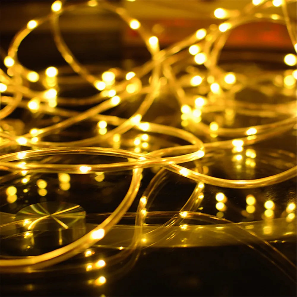 Outdoor Led Festoon Fairy Tube Rope String Lights Street Garland For Garden Yard New Year 2023 Christmas Decoration 5m 10m 15m