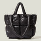 Fashion Fluorescent Green Padded Women Shoulder Bags Designer Quilted Handbags Luxury Laser Nylon Large Capacity Tote Bag Winter