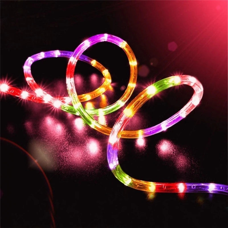 Outdoor Led Festoon Fairy Tube Rope String Lights Street Garland For Garden Yard New Year 2023 Christmas Decoration 5m 10m 15m