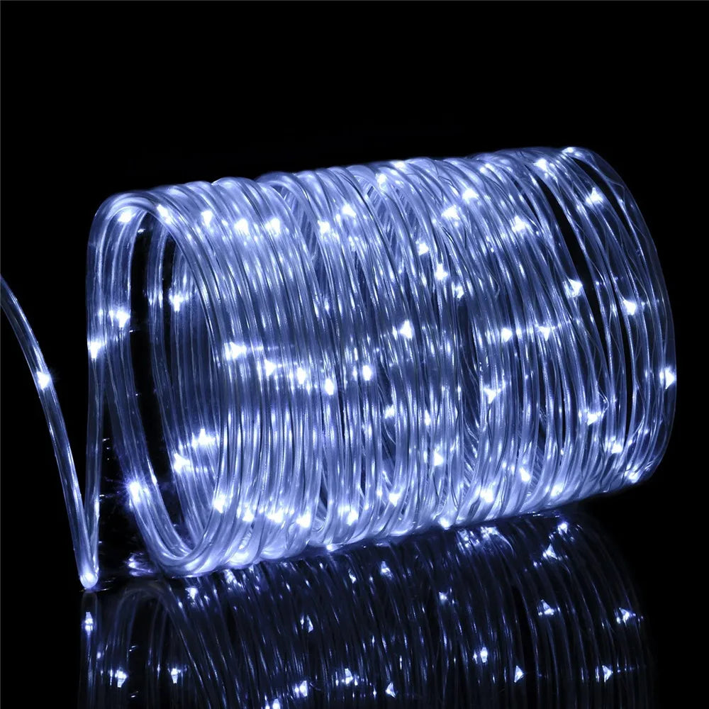 Outdoor Led Festoon Fairy Tube Rope String Lights Street Garland For Garden Yard New Year 2023 Christmas Decoration 5m 10m 15m