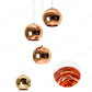 Wonderland LED Chandelier Ball Light Pendant Lamp Glass Ball Light Luster Modern Copper Sliver Shade Mirror Christmas