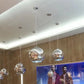 Wonderland LED Chandelier Ball Light Pendant Lamp Glass Ball Light Luster Modern Copper Sliver Shade Mirror Christmas