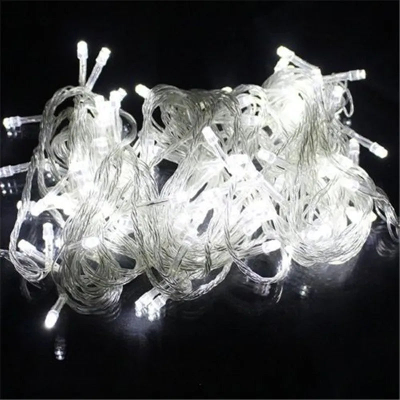 Outdoor christmas led string lights 100M 50M 30M 20M 10M 2M decorative fairy light holiday lights lighting tree garland decor