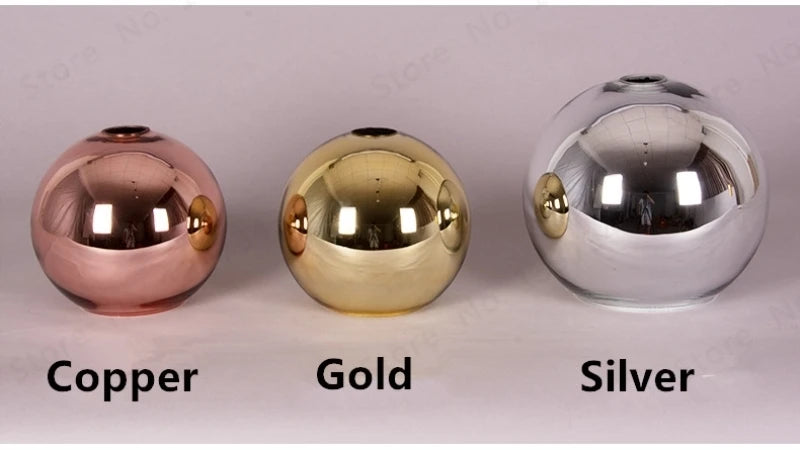 Wonderland LED Chandelier Ball Light Pendant Lamp Glass Ball Light Luster Modern Copper Sliver Shade Mirror Christmas