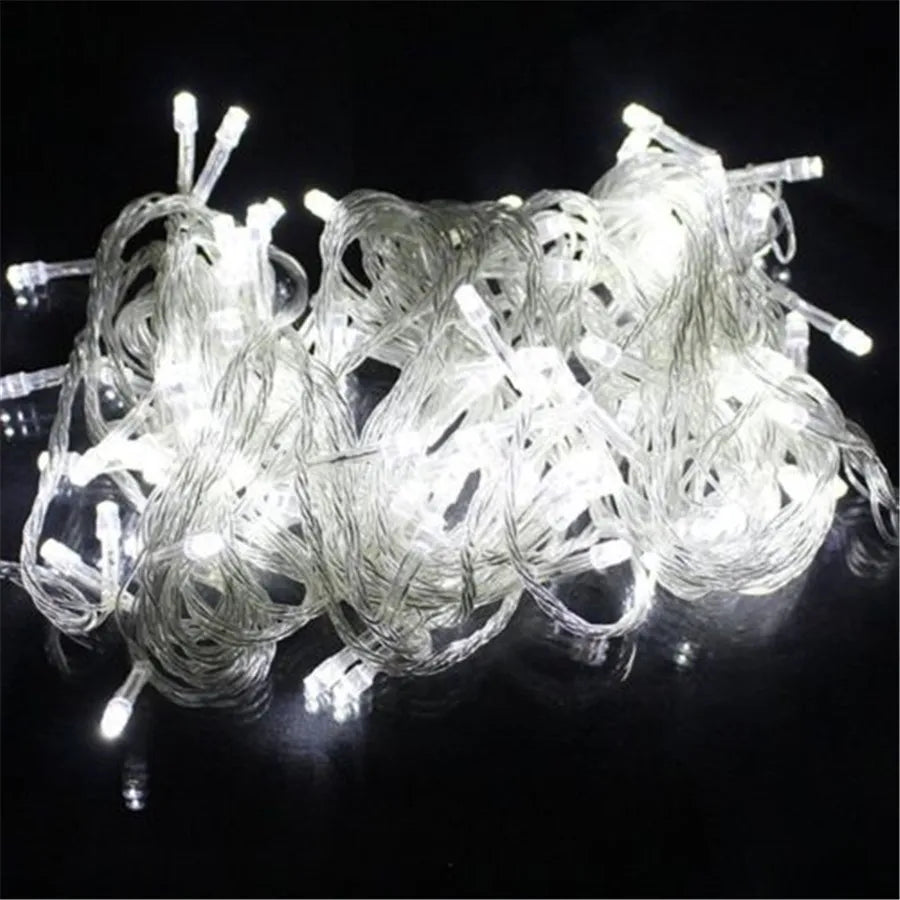 Outdoor christmas led string lights 100M 50M 30M 20M 10M 2M decorative fairy light holiday lights lighting tree garland decor